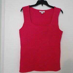 ON * 34TH MEDIUM HOT PINK STRETCHY TANK TOP, VERY GOOD CONDITION